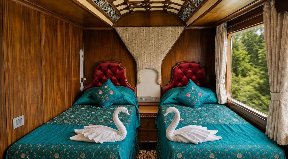 Palace on Wheels Deluxe Cabin interior